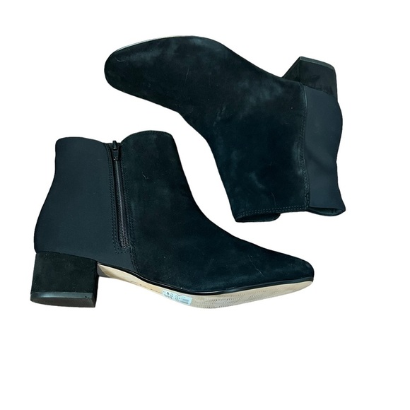 Clarks Chartli Valley Black Ankle Boots Combi Suede - Picture 3 of 11